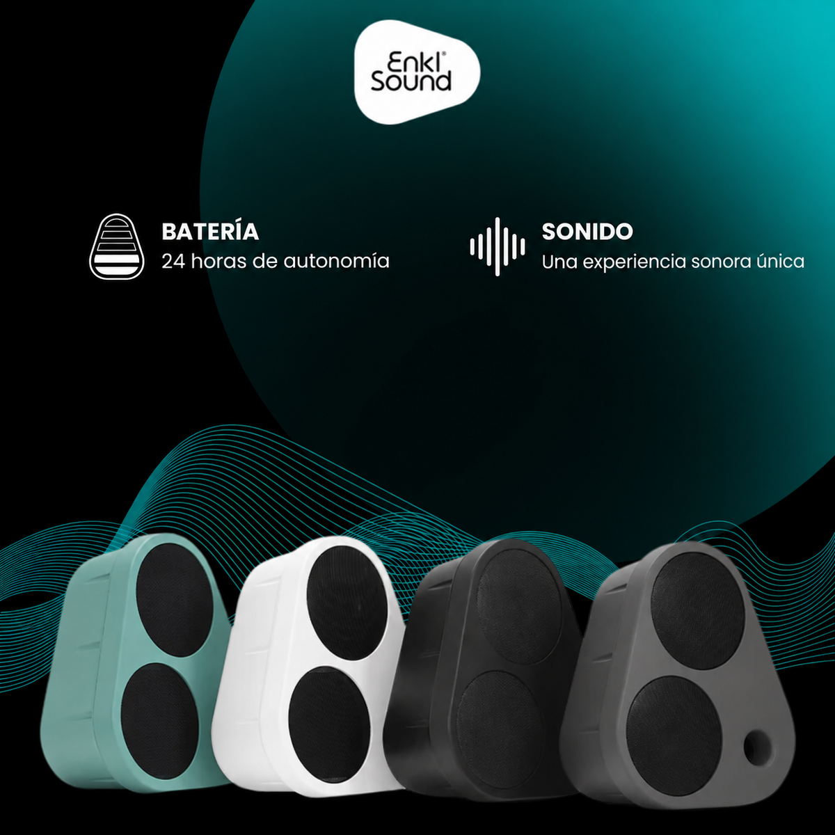Enkl Sound ES2 - BATERÍA: 24 horas de autonomía. SONIDO: Una experiencia sonora única.